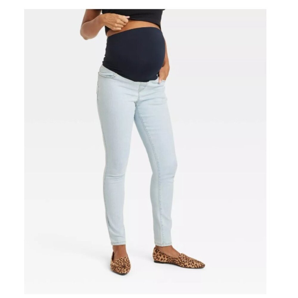 Over Belly Skinny Maternity Pants, Size 16